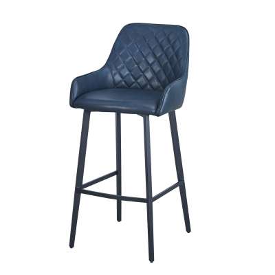 custom furniture chair steel metal frame  PU leather bar chair fabric vintage high chair for bar table