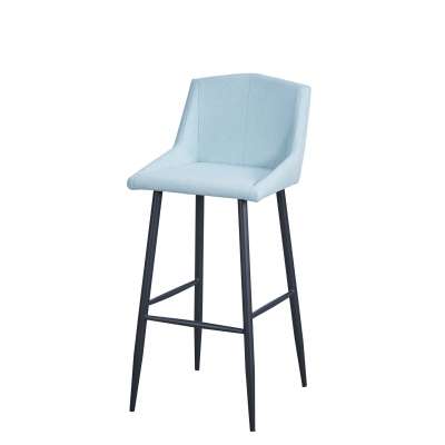 sky blue modern restaurant furniture velvet bar stool