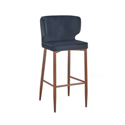 modern China manufacture fabric velvet metal frame  bar stool