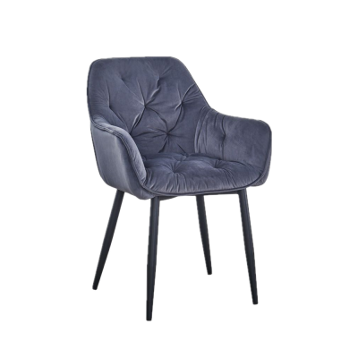 Velvet fabric Accent Chair with  Metal Legs Living Room hotel chair