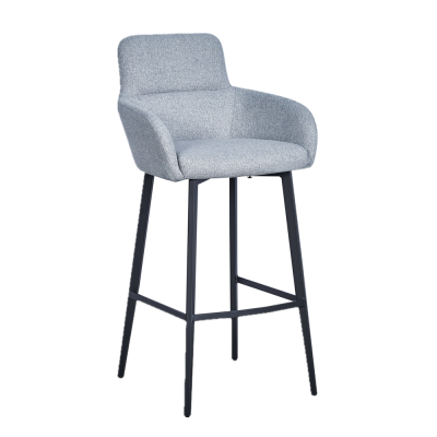 China manufacture modern fabric cover metal leg modern bar stool chair